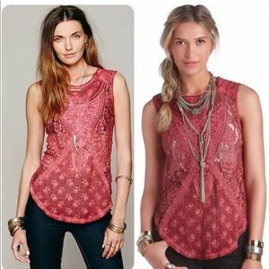 Free People Not So Sweet Victorian lace tunic